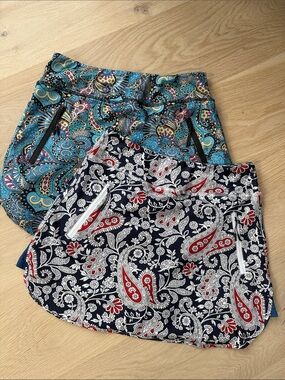 Bundle of Two Jack Smith Navy Paisley Print Athletic Skorts